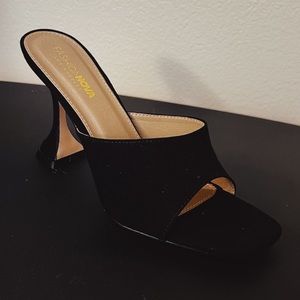 Suede Mule Heels